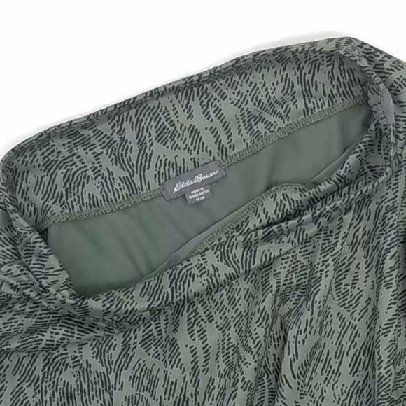 NWOT Eddie Bauer Knit Athletic Mini Skirt Green Black Faux Wrap Medium - Picture 3 of 3